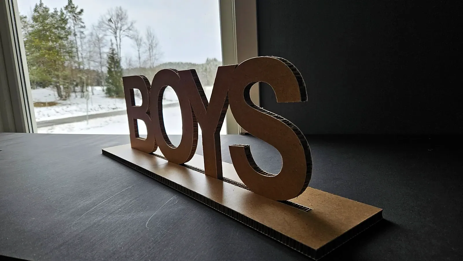 Ordet BOYS frest ut i tre