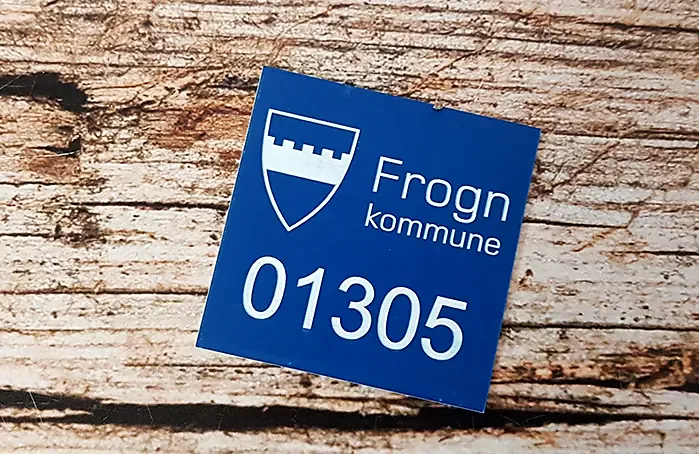 Lasergravert skilt