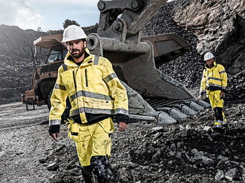 arbeidsklær arbeidstøy Blåkläder Blåklader logo logotrykk transfer arbeidsbukse hi-vis